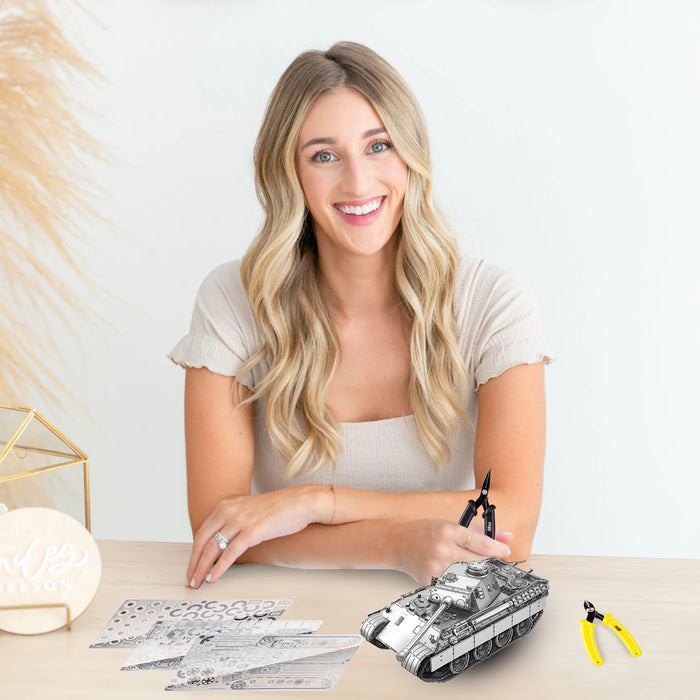 Adult 3D Metal Panther D Tank Puzzle Set