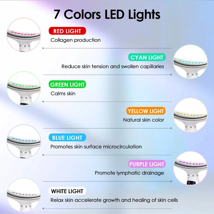 7 Color Led Neck Beauty Device For Facial Lifting And Skincare