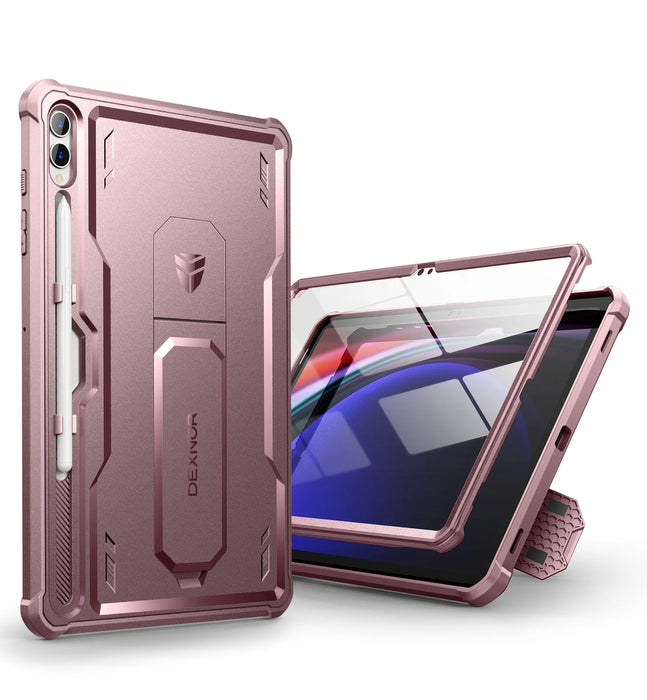 For Samsung Galaxy Tab S10 Plus Built In Screen Protector & Kickstand With Pen Holder Heavy Shockproof Full Body Protective Case