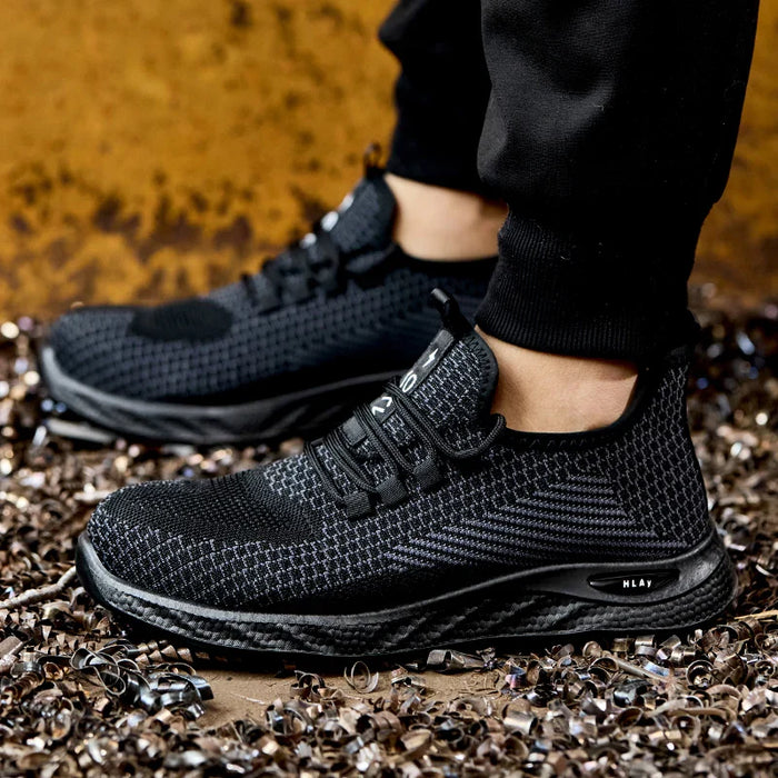 Mens Breathable Work Boots - Puncture & Smash Resistant Safety Protective Shoes