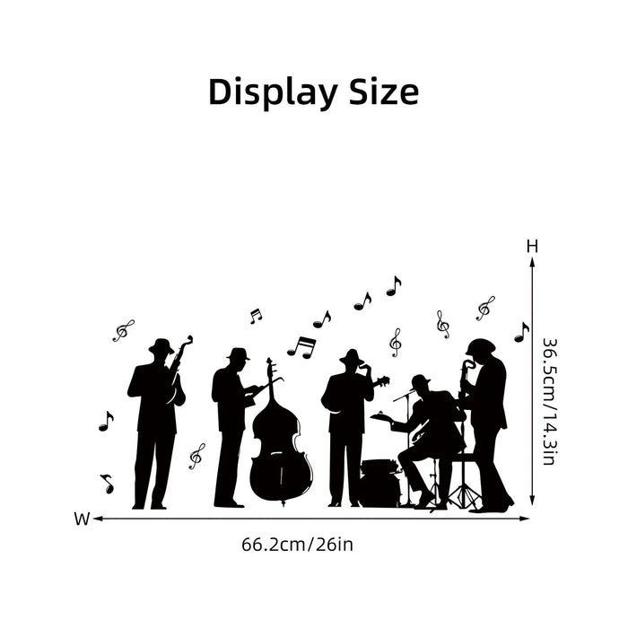 Musical Band Silhouette Wall Stickers For Kids Room Decor