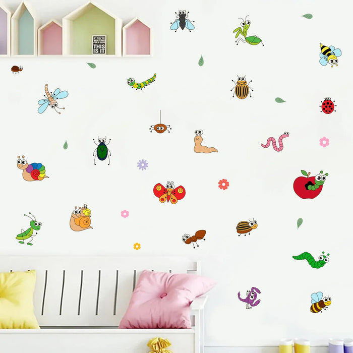 3 Piece Insect Wall Decals For Kids Room Decor