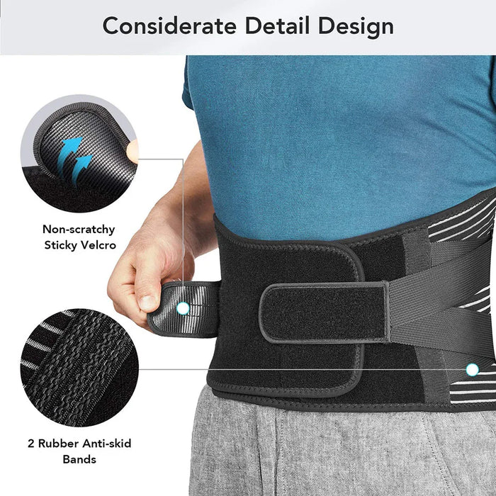 6 Stays Lower Back Brace For Gym Pain Relief
