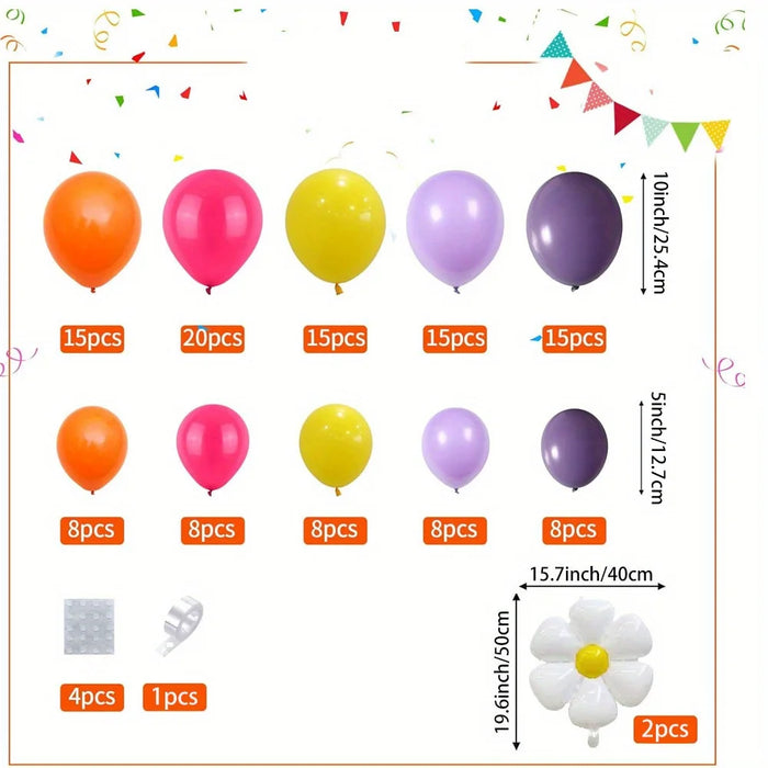 127Pcs Hot Pink Birthday Balloon Wreath Arch Set Suitable For Mother'S Day Single Parties Weddings And Celebration Decorations