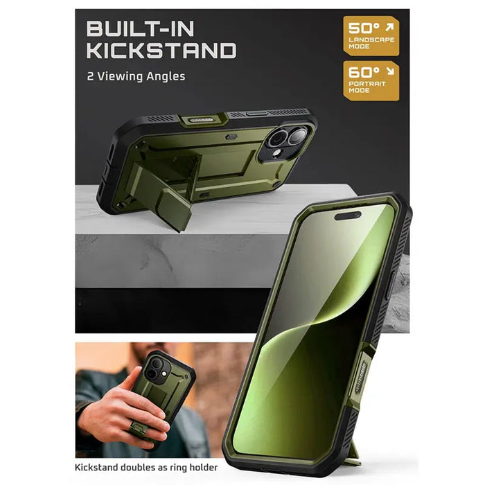 For Iphone 17 6.3 Inch 2025 Ub Pro Full-Body Heavy Duty Rugged Phone Case With Built-In Screen Protector