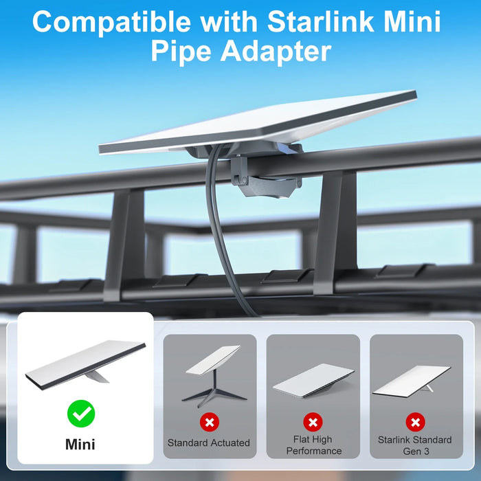 Aluminum Car Roof Bracket For Starlink Mini Mounting Holder For Camping