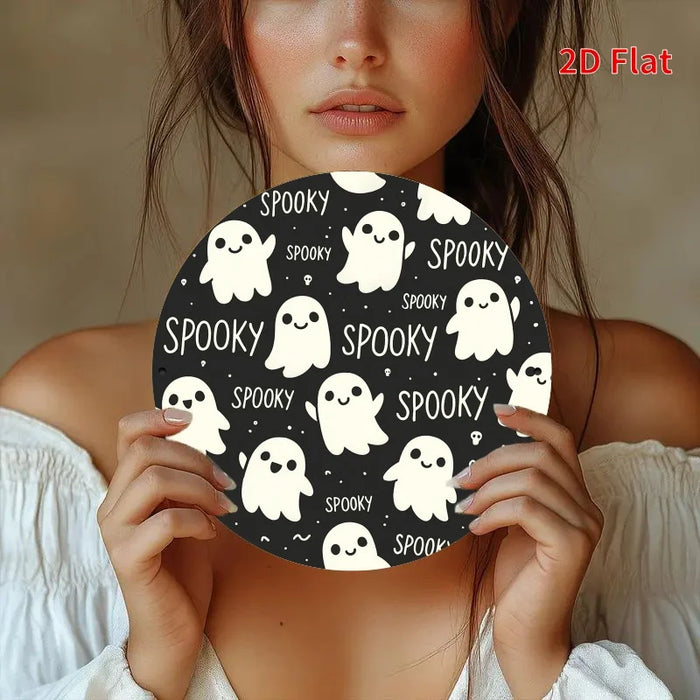 Retro Round Iron Sign Cute Pattern For Home Decor