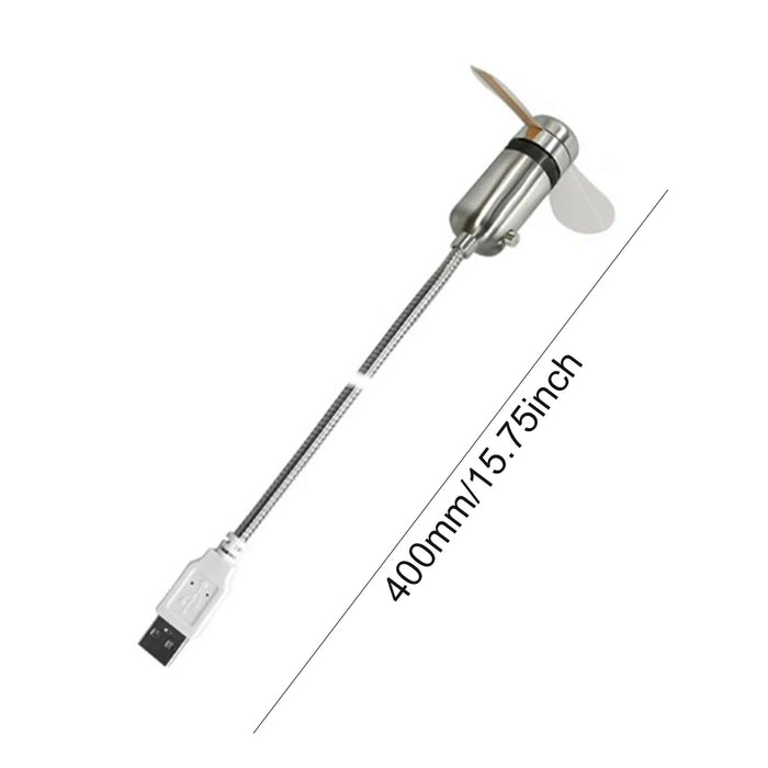 Hand Mini Usb Fan Ture Time And Temperature Display Small Night Light Metal Cooling Flashing Fan For Pc Laptop Desktop Cooler