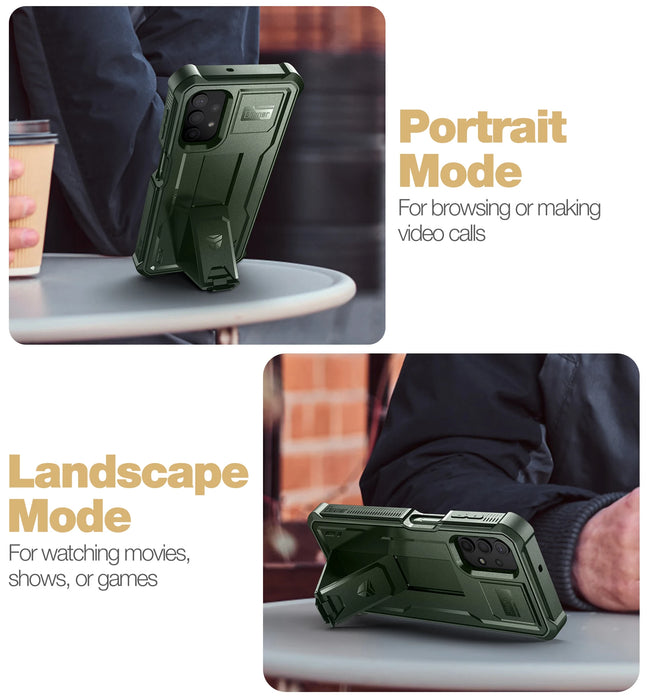 For Samsung Galaxy A32 5G Full-Body Heavy Duty Military Grade Shockproof Case & Kickstand Built In Screen Protector