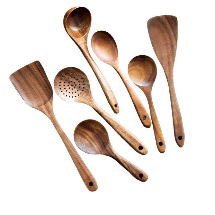 6 / 7 / 8 Piece Non Stick Kitchen Utensil Set With Wooden Handles