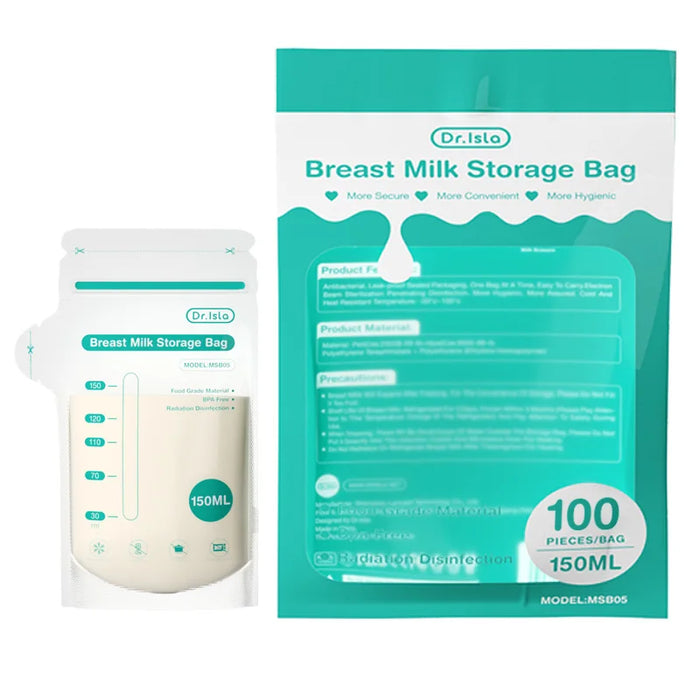 100 Pcs 150Ml Breast Milk Storage Bags Bpa Free & Safe