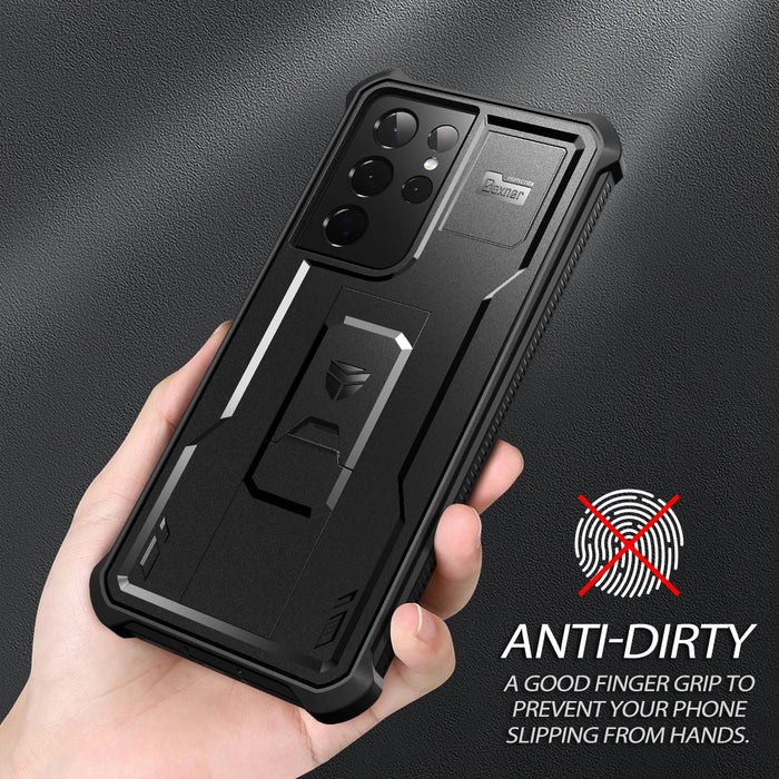 For Samsung Galaxy S21 Ultra 5G Full Body Bumper Military Grade Armor Shockproof Shell Case With Built In Screen Protector