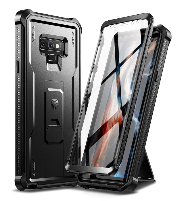 For Samsung Galaxy Note 9 Full Body Bumper Military Grade Armor Shockproof Shell Case Holder With Built In Screen Protector