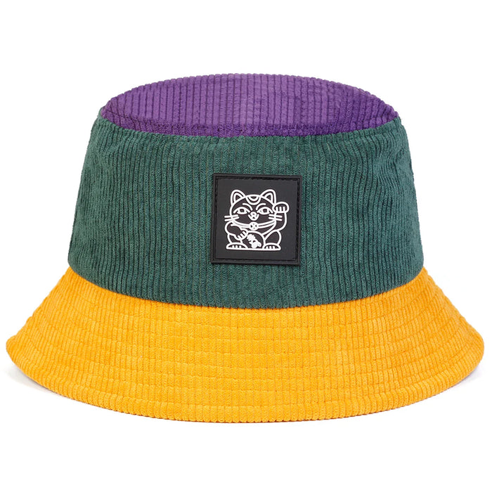 Cat Embroidered Bucket Hat For Sun Protection