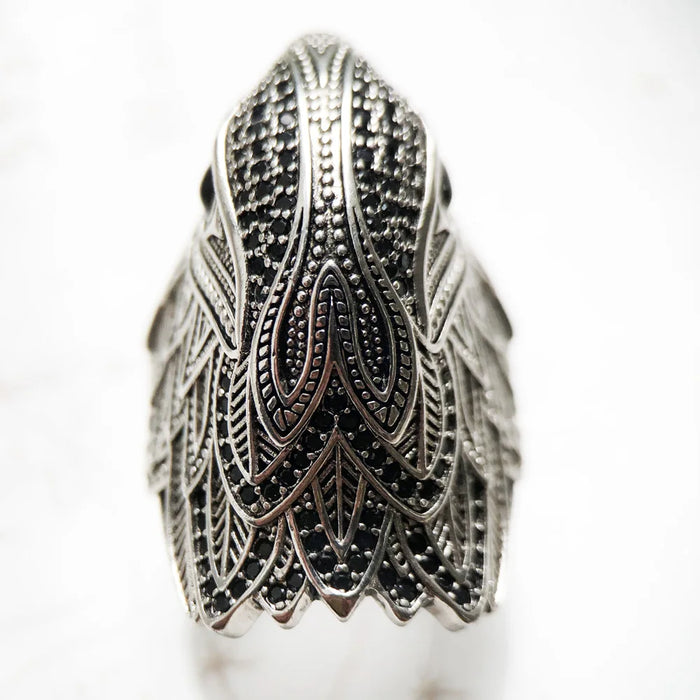 925 Sterling Silver Solid Elegant Falcon Cocktail Ring For Women & Men Free Shipping Fine Jewelry Europe Eagle Design