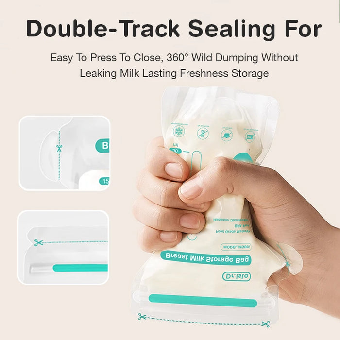 100 Pcs 150Ml Breast Milk Storage Bags Bpa Free & Safe