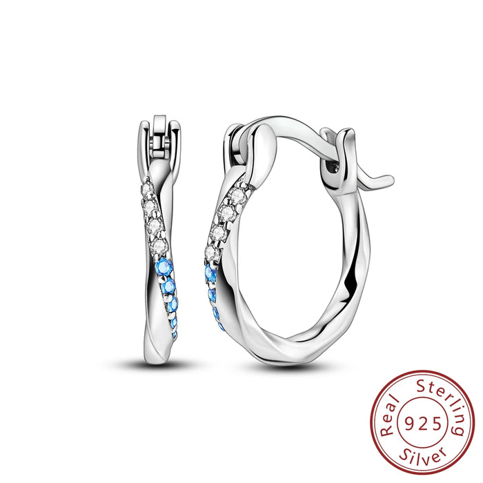 925 Sterling Silver Love Hoop Earrings For Women Simple & Stylish
