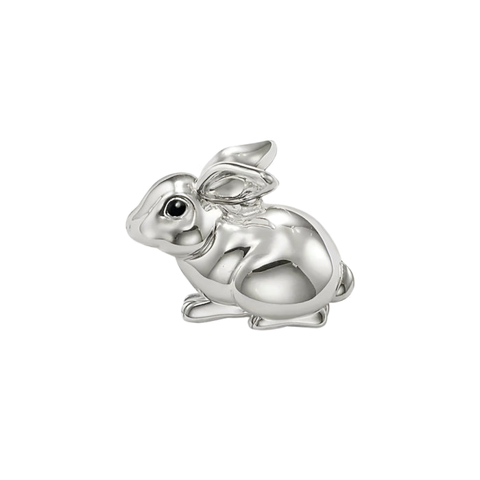 925 Sterling Silver Spring Rabbit Pendant Cute Accessory For Women