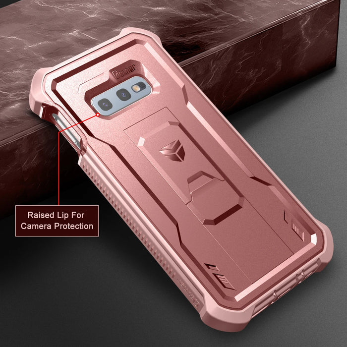 For Samsung Galaxy S10E 5.8 Inch Full Body Bumper Military Grade Armor Shockproof Case With Built-In Screen Protector