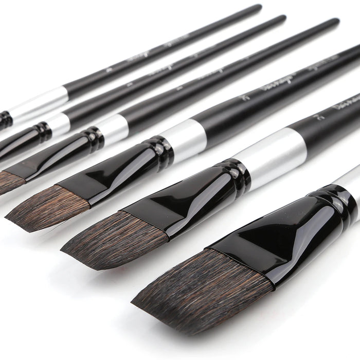 Professional Flat Watercolour Brush Set