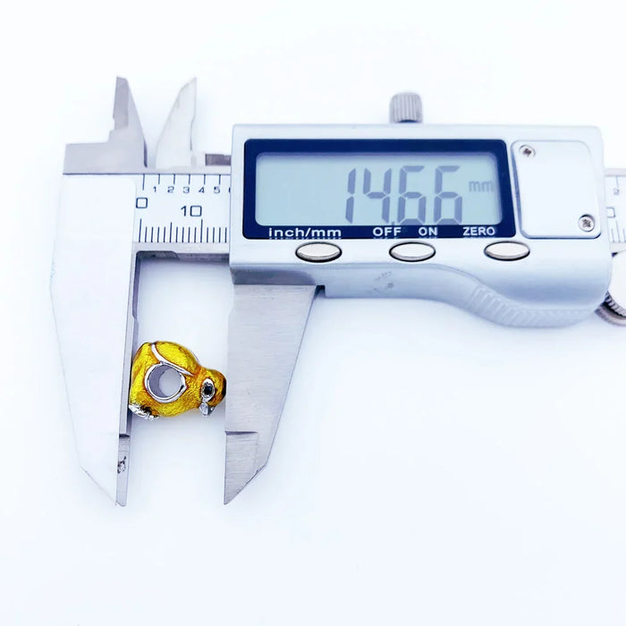 925 Sterling Silver Chicken Charm Beads Autumn Animal Diy Jewelry