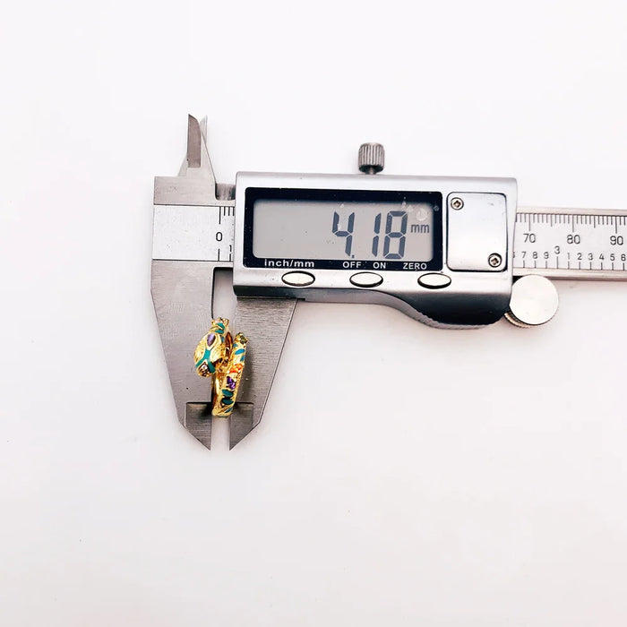 925 Sterling Silver Golden Snake Ring European Fashion Jewelry For Women