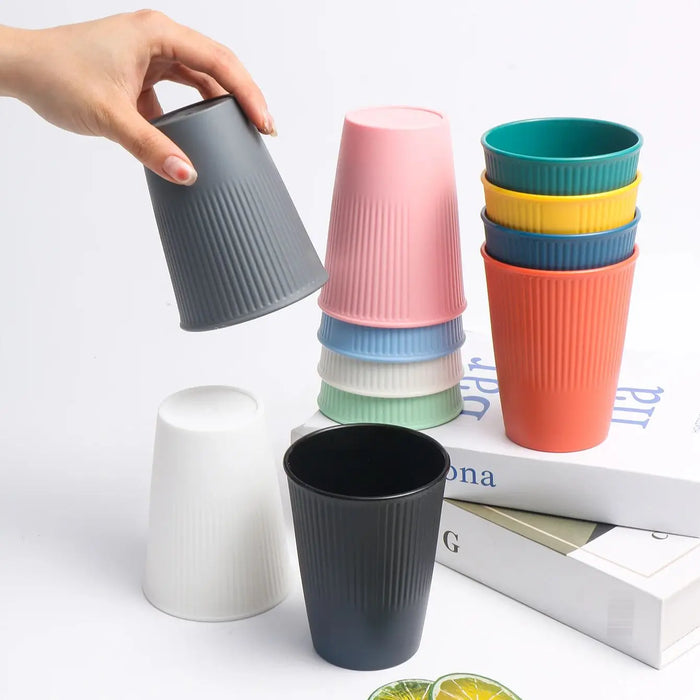 11 Piece Reusable Plastic Cup Set For Family Camping & Picnic