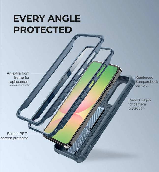 For Samsung Galaxy A56-5G Heavy Duty Military Grade Protection Shockproof Case With Bulit-In Magnetic Slide Camera Case