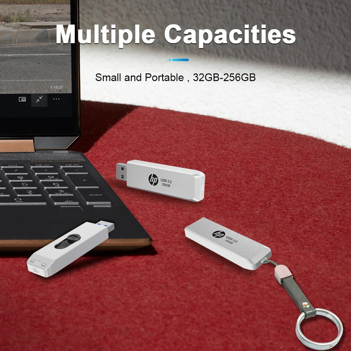 HP High Speed Usb3.2 Flash Drive 256gb 128gb 64gb 32gb Metal Pen Drive For Creative Car Music