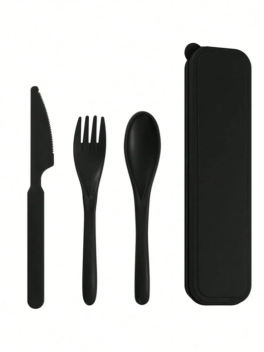 Reusable Cutlery Set For School Outdoor Camping Office 1 Piece Plastic Knife Fork & Spoon