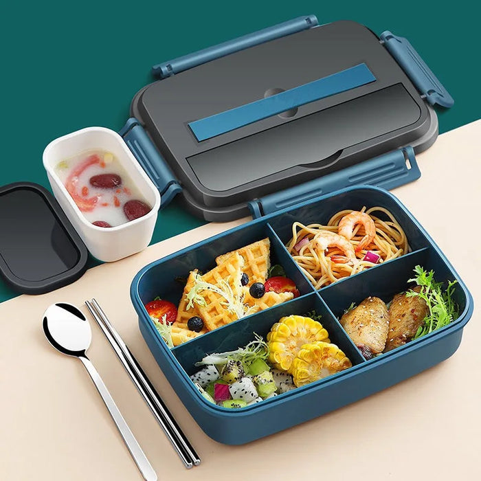 High Capacity Lunch Box With Spoon And Fork Leakproof And Eco Friendly