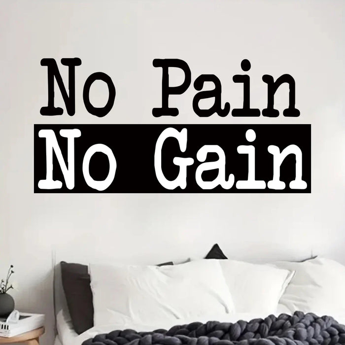1 No Pain No Gain Wall Sticker For Gym Or Study Room Decor