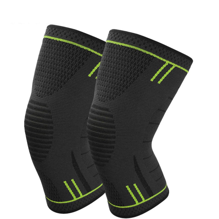Pair of Breathable Compression Knee Support Sleeve Gym & Sports Protector