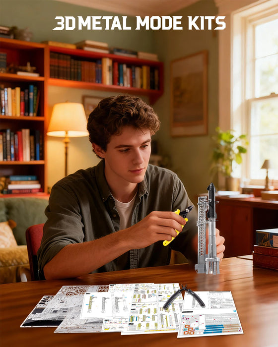 3D Metal Starship Puzzle Kit For Adults