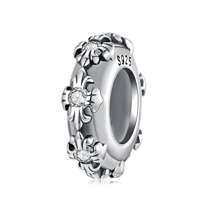 925 Sterling Silver Cross Beads For Diy Bracelets