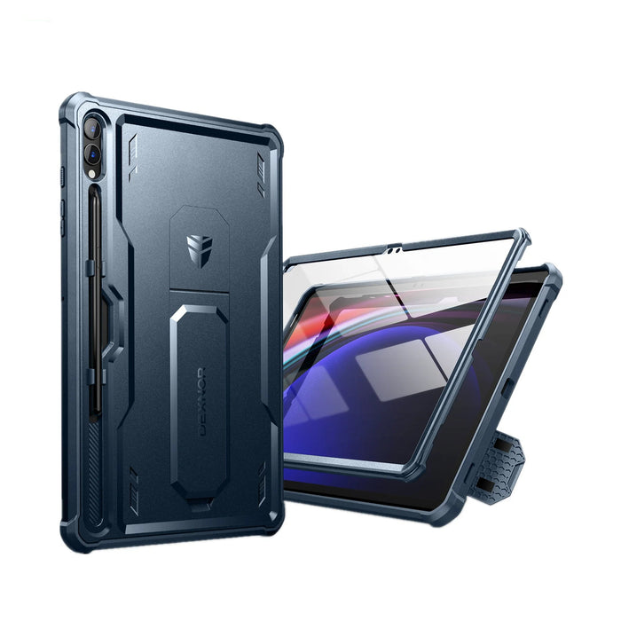 For Samsung Galaxy Tab S10 Plus Built In Screen Protector & Kickstand With Pen Holder Heavy Shockproof Full Body Protective Case