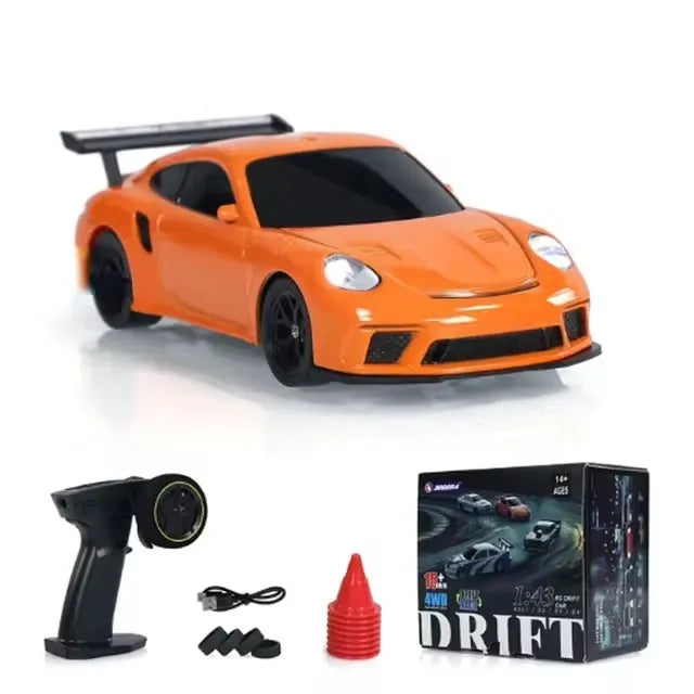 1/43 4wd Rc Drift Car High Speed 2.4g 4wd Mini Gtr Boy Toy