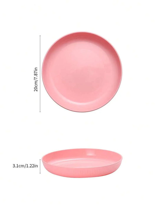 4 / 11 Piece Reusable Plastic Dinner Plates Perfect For Picnics Kitchen Use Microwave & Dishwasher Safe