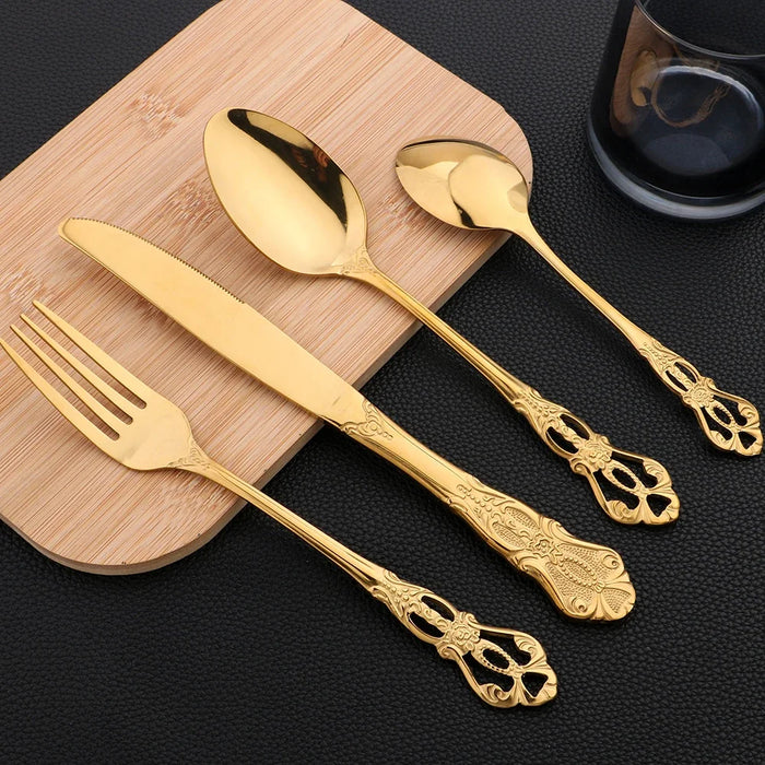16 Piece Vintage Stainless Steel Cutlery Set
