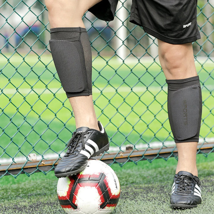 Pair of Adult / Kids Soccer Shin Guards Anti Sprain Knee Pads & Calf Sleeves