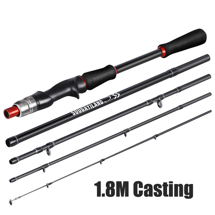 Carbon Fiber Lure Fishing Rod 1.8M / 2.1M 10 30G Bait Weight