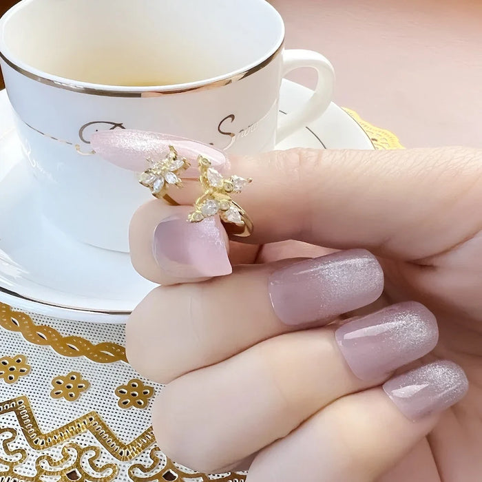 925 Sterling Silver Flower & Butterfly Ring Romantic Gift