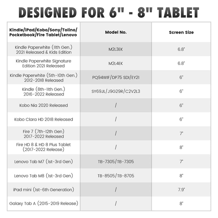 For 6-8 Inch Kindle Ereaders Fire Tablet Elasticity Lightweight Versatile Hand Strap Finger Grip Holder