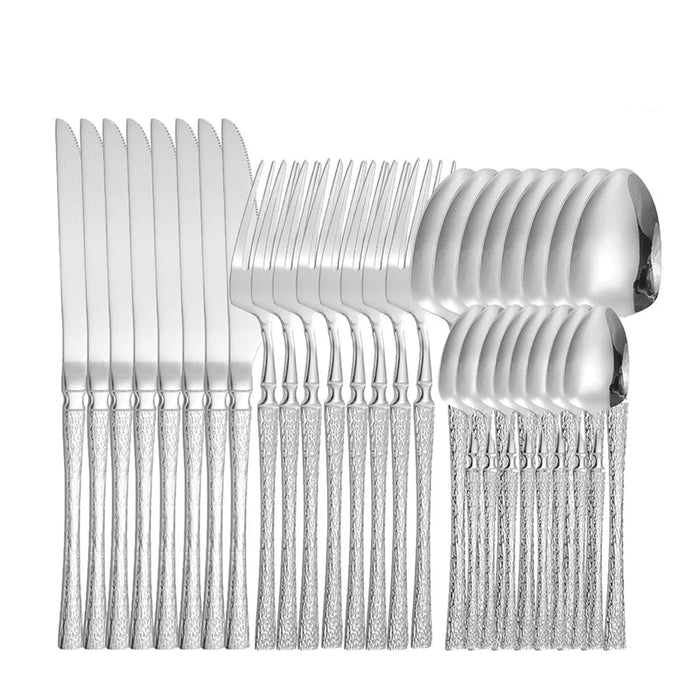 4 / 16 / 32 Piece Stainless Steel Tableware Set For Parties And Restaurants