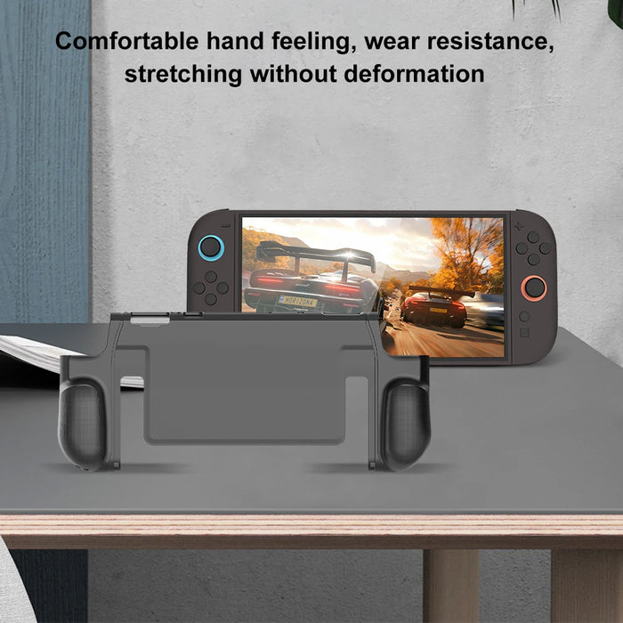 For Switch 2 Transparent Tpu Case Protective Case Sleeve Hand Shell Ergonomic Handle Grip Cover With Stand For Nintendo Switch 2