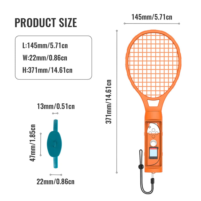 2Pcs Tennis Racket For Switch 2 Joy-Con Controller Tennis Racquet Grip Tennis For Switch 2 Controller Grips Sport Accessories