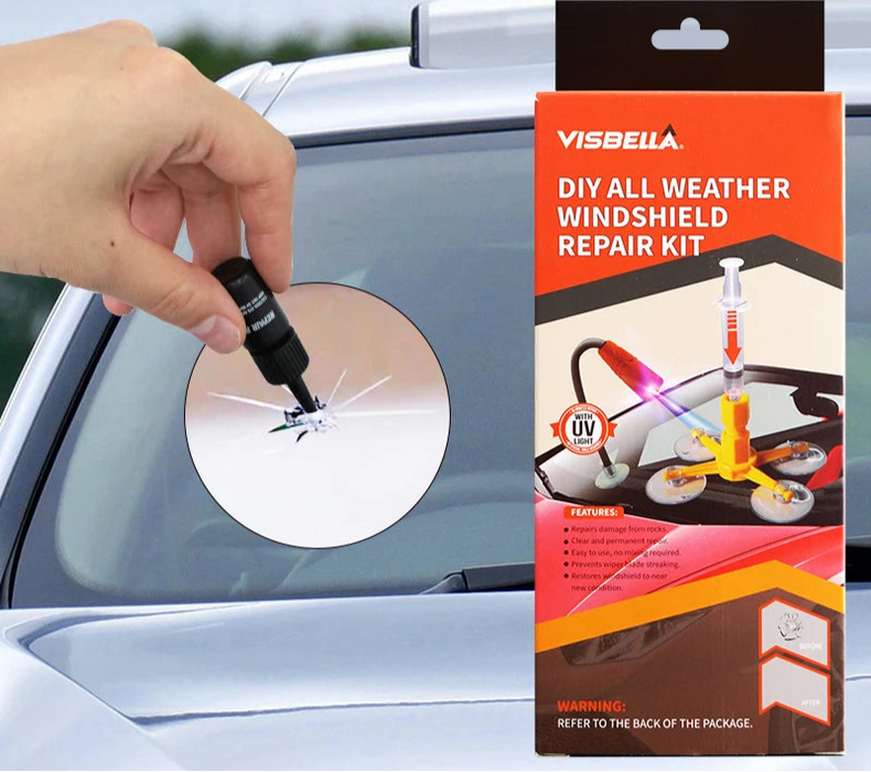 Windshield Repair Kit For Cracked Glass Quick Fix Resin Sealer