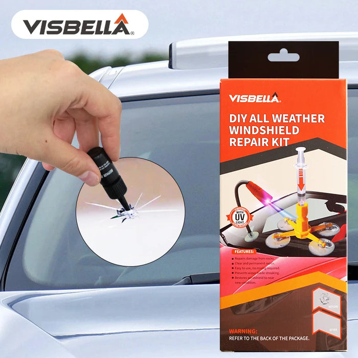 Car Windshield Repair Kit Uv Light Glass Crack Repair