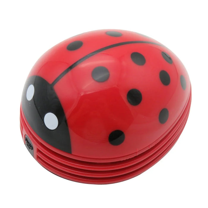 Cute Portable Beetle Ladybug Cartoon Mini Desktop Vacuum Desk Dust Cleaner For Keyboard