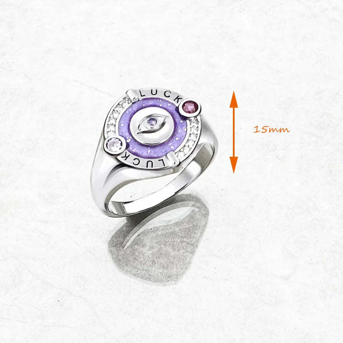 925 Sterling Silver Vintage Cosmic Talisman Signet Ring